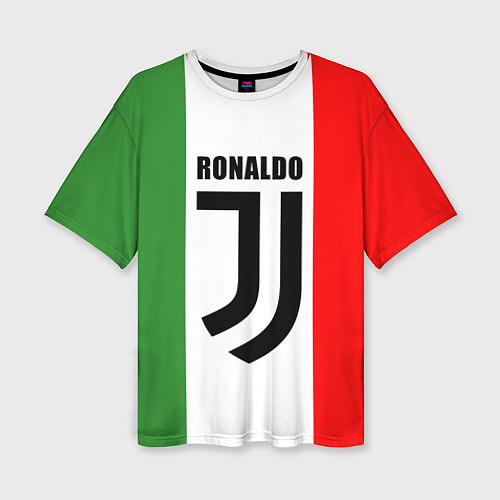 Женская футболка оверсайз Ronaldo Juve Italy / 3D-принт – фото 1