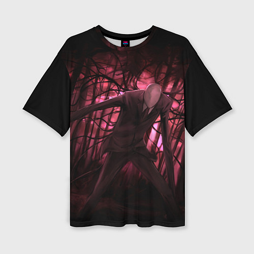 Женская футболка оверсайз Slender: Dark Wood / 3D-принт – фото 1