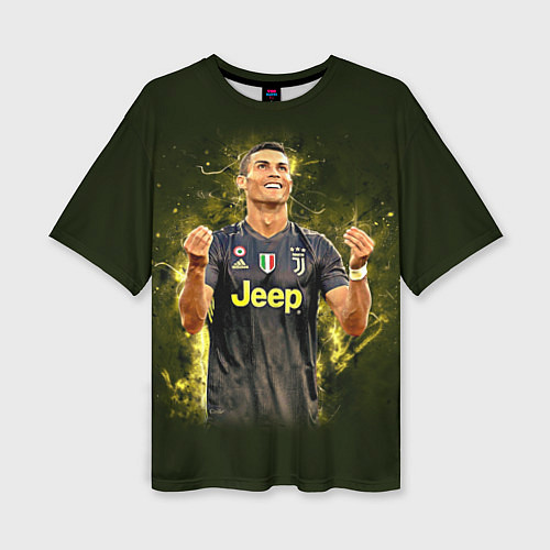 Женская футболка оверсайз Ronaldo: Juve Sport / 3D-принт – фото 1