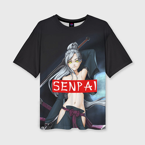 Женская футболка оверсайз Senpai Goddess / 3D-принт – фото 1