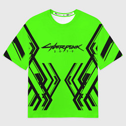 Футболка оверсайз женская Cyberpunk 2077: Acid Green, цвет: 3D-принт