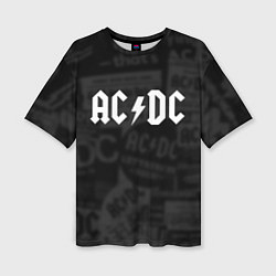 Женская футболка оверсайз AC/DC: Black Rock