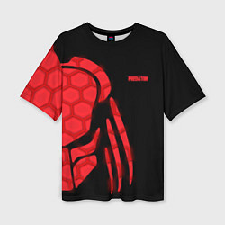 Женская футболка оверсайз Predator: Red Light