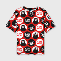 Футболка оверсайз женская Kumamon Pattern, цвет: 3D-принт