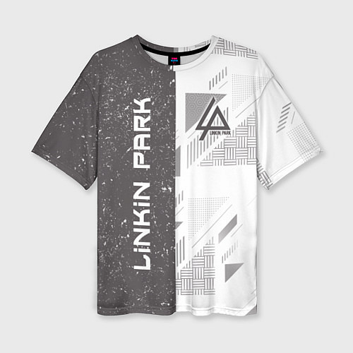 Женская футболка оверсайз Linkin Park: Grey Form / 3D-принт – фото 1