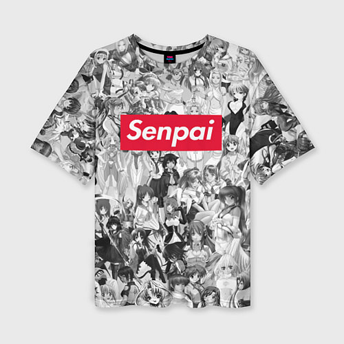 Женская футболка оверсайз SENPAI Stories / 3D-принт – фото 1