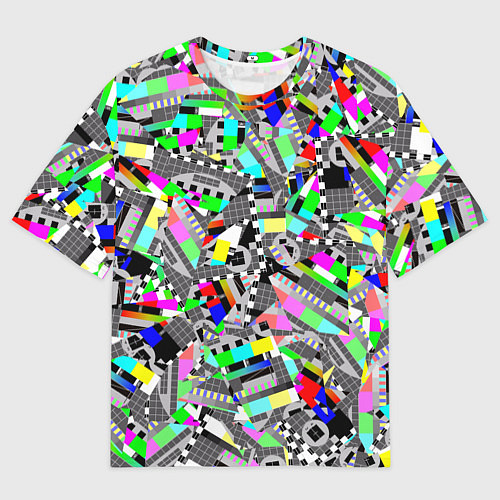 Женская футболка оверсайз Экран профилактики / 3D-принт – фото 1