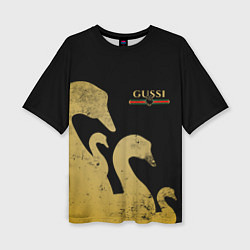 Женская футболка оверсайз GUSSI: Gold Edition