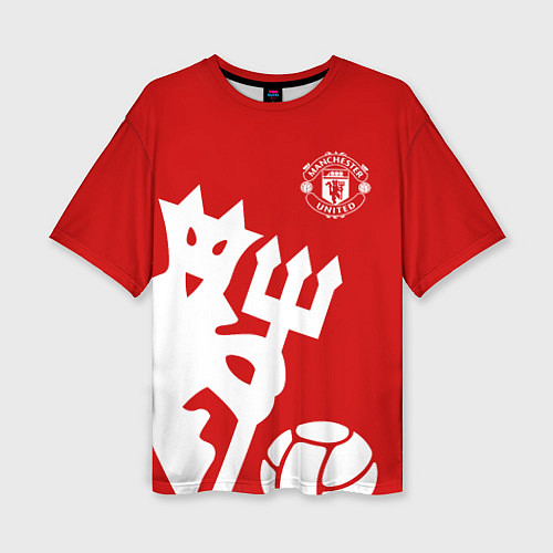 Женская футболка оверсайз Манчестер Юнайтед / 3D-принт – фото 1