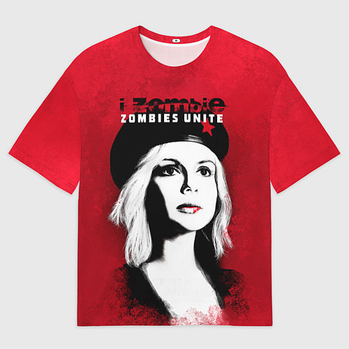 Женская футболка оверсайз Zombies Unite - Оливия Мур / 3D-принт – фото 1
