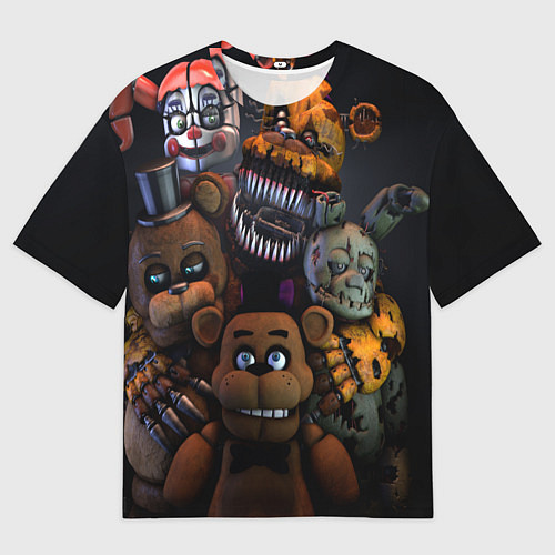 Женская футболка оверсайз Five Nights at Freddy's / 3D-принт – фото 1