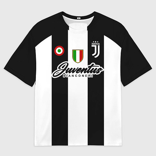 Женская футболка оверсайз Ювентус / 3D-принт – фото 1