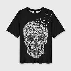 Футболка оверсайз женская Diamond Skull, цвет: 3D-принт