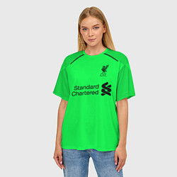 Футболка оверсайз женская Liverpool: Alisson GK 18-19, цвет: 3D-принт — фото 2