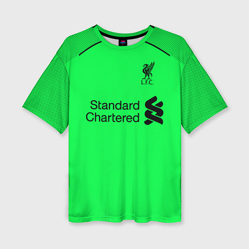 Женская футболка оверсайз Liverpool: Alisson GK 18-19 / 3D-принт – фото 1