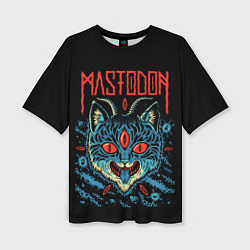 Женская футболка оверсайз Mastodon: Demonic Cat