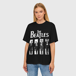 Футболка оверсайз женская The Beatles: Black Side, цвет: 3D-принт — фото 2