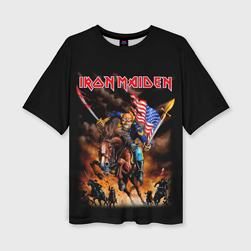 Женская футболка оверсайз Iron Maiden: USA Warriors / 3D-принт – фото 1