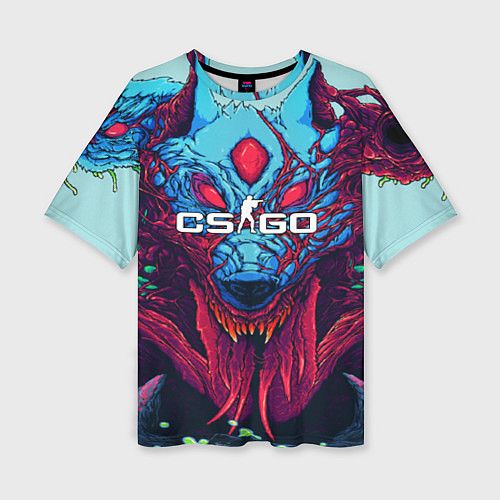 Женская футболка оверсайз CS:GO Hyper Beast / 3D-принт – фото 1