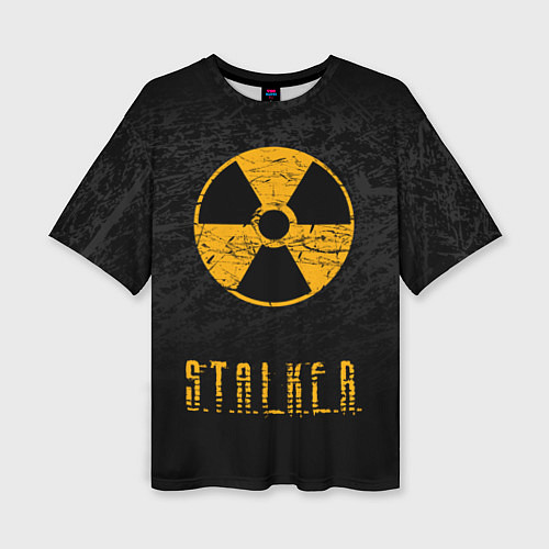 Женская футболка оверсайз STALKER: Radioactive / 3D-принт – фото 1