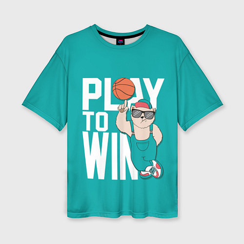 Женская футболка оверсайз Play to win / 3D-принт – фото 1