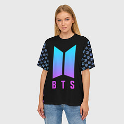 Футболка оверсайз женская BTS: Neon Night, цвет: 3D-принт — фото 2