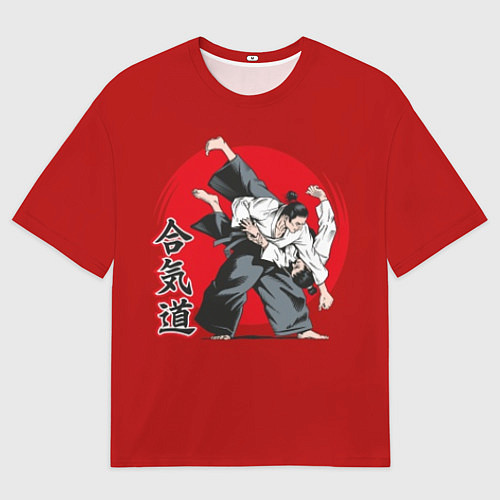 Женская футболка оверсайз Бойцы айкидо / 3D-принт – фото 1