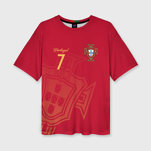 Женская футболка оверсайз Криштиану Роналду форма / 3D-принт – фото 1