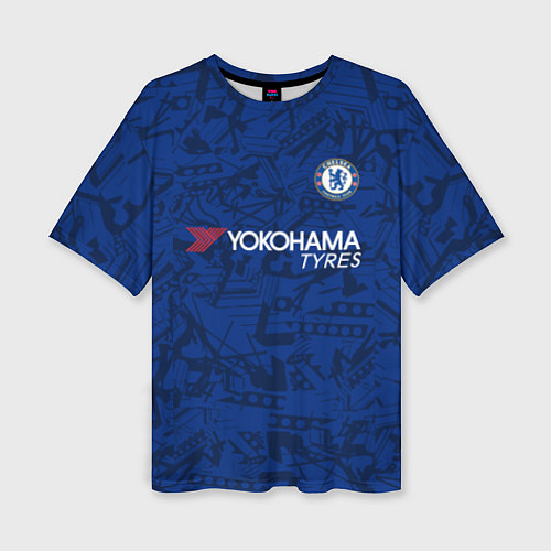 Женская футболка оверсайз Chelsea home 19-20 / 3D-принт – фото 1