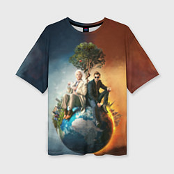 Футболка оверсайз женская Good Omens, цвет: 3D-принт