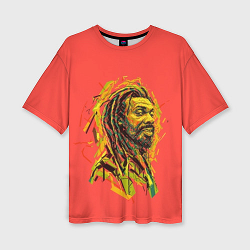 Женская футболка оверсайз Rasta Art / 3D-принт – фото 1