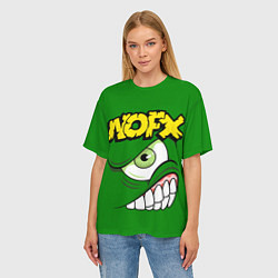 Футболка оверсайз женская NOFX Face, цвет: 3D-принт — фото 2