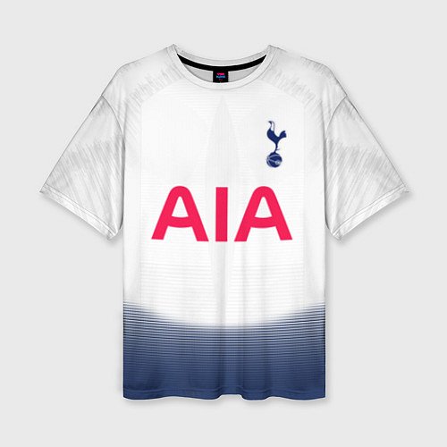 Женская футболка оверсайз FC Tottenham: Son Home 18-19 / 3D-принт – фото 1