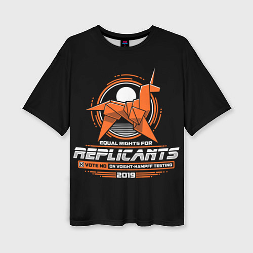 Женская футболка оверсайз Replicants / 3D-принт – фото 1
