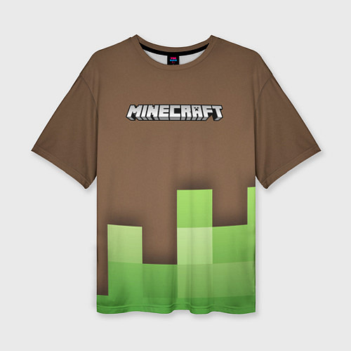 Женская футболка оверсайз Minecraft - Логотип / 3D-принт – фото 1