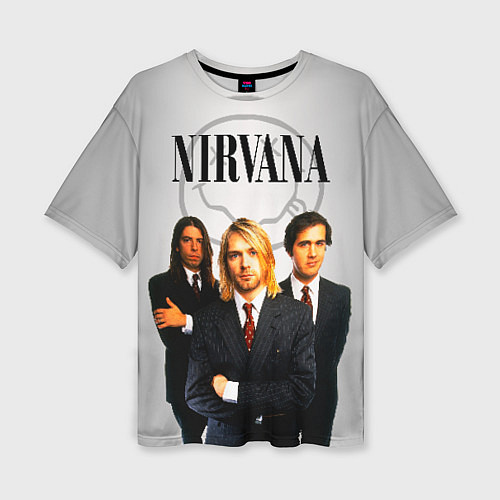 Женская футболка оверсайз Nirvana / 3D-принт – фото 1