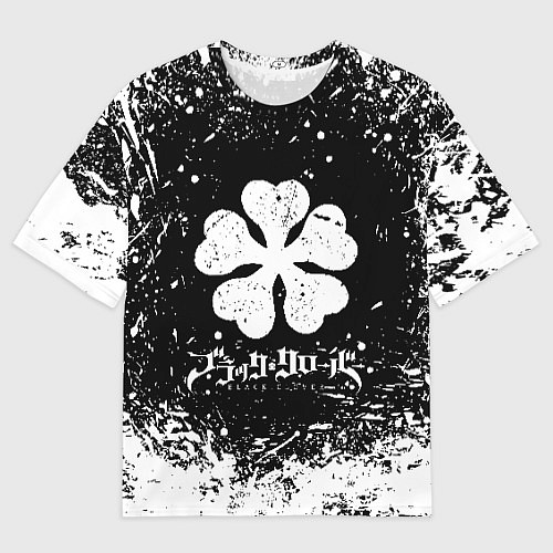 Женская футболка оверсайз ЧЁРНЫЙ КЛЕВЕР / 3D-принт – фото 1