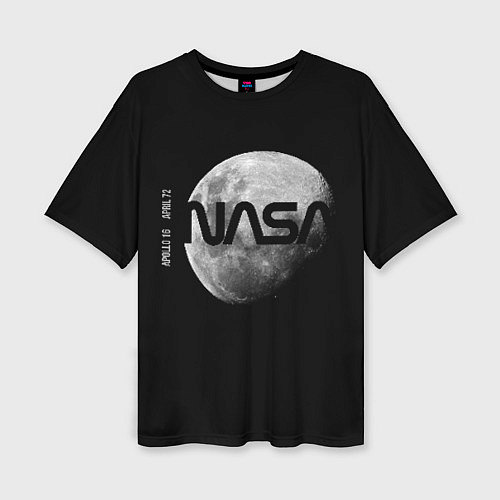 Женская футболка оверсайз NASA Apollo 16 / 3D-принт – фото 1