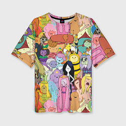 Женская футболка оверсайз Adventure time