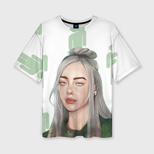 Женская футболка оверсайз Billie Eilish / 3D-принт – фото 1