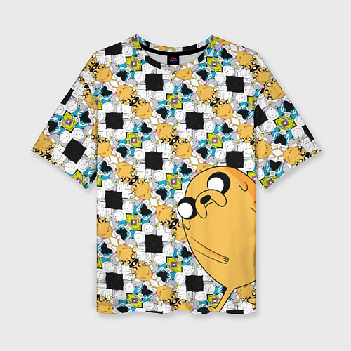 Женская футболка оверсайз Jake Adventure Time / 3D-принт – фото 1