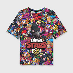 Женская футболка оверсайз BRAWL STARS CROW