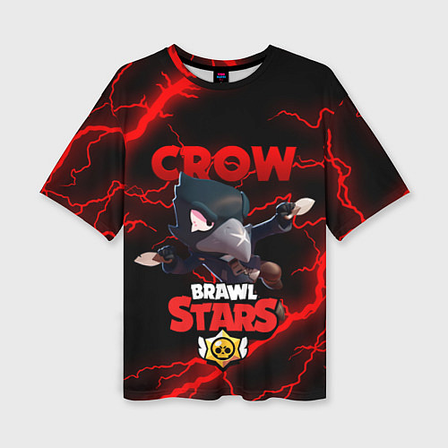Женская футболка оверсайз BRAWL STARS CROW / 3D-принт – фото 1