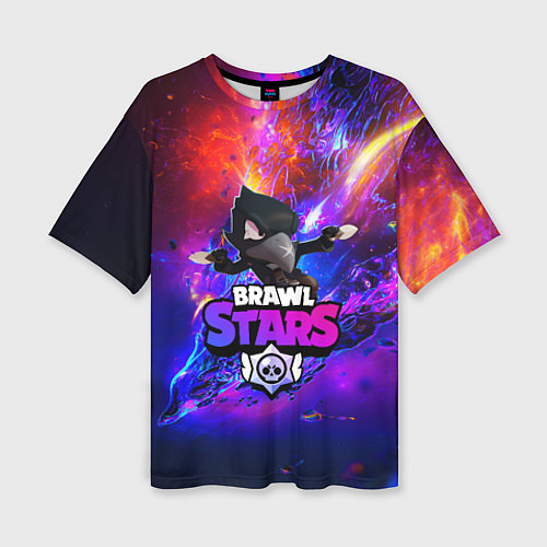 Женская футболка оверсайз BRAWL STARS CROW / 3D-принт – фото 1
