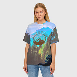 Футболка оверсайз женская Счастье не за горами, цвет: 3D-принт — фото 2