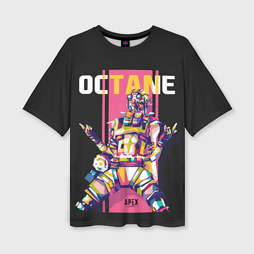 Женская футболка оверсайз Apex Legends Octane / 3D-принт – фото 1