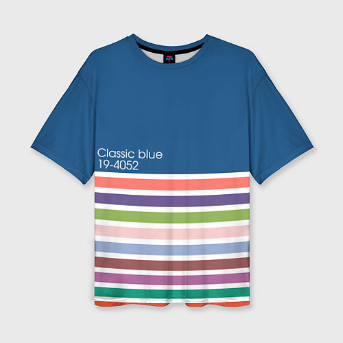Женская футболка оверсайз Pantone цвет года с 2012 по 2020 гг / 3D-принт – фото 1