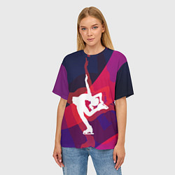 Футболка оверсайз женская Фигурное катание, цвет: 3D-принт — фото 2