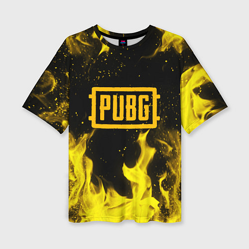 Женская футболка оверсайз PUBG / 3D-принт – фото 1