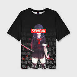 Женская футболка оверсайз SENPAI ANIME